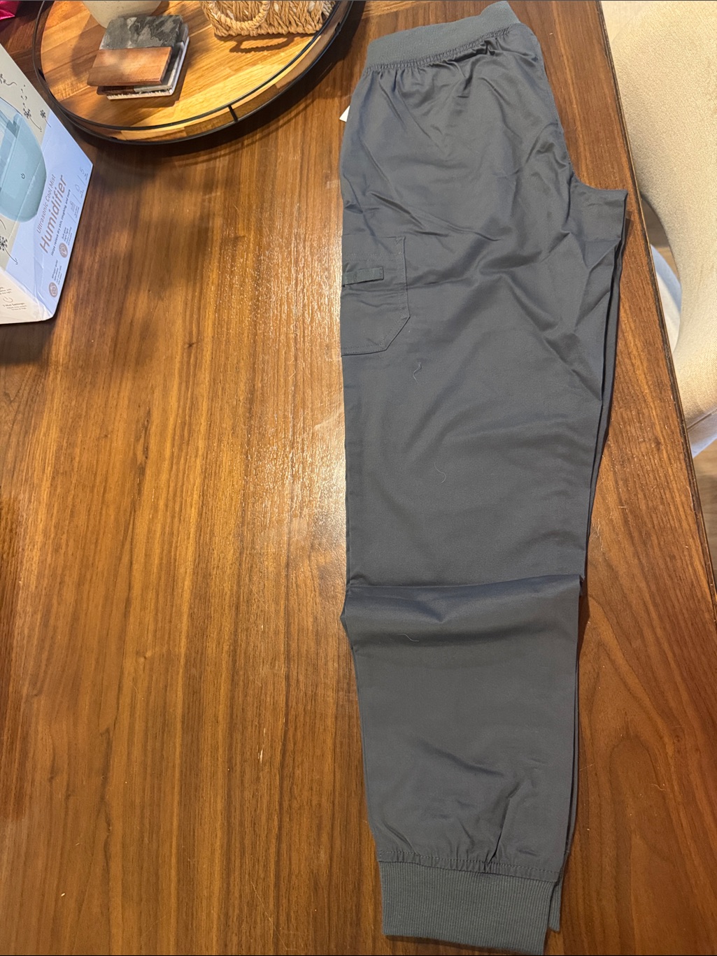 Butter-Soft Scrub Pants Jogger Small Petite- Charcoal Grey — image 4 of 4